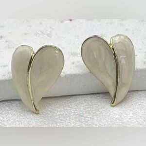 Ivory Heart Earrings